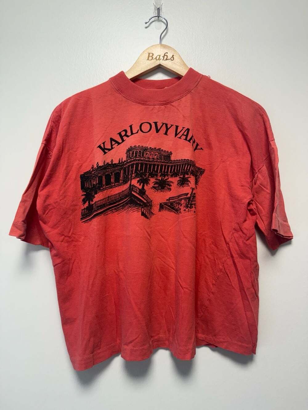 Vintage Karlovy Vary Souvenir Graphic T-Shirt orange